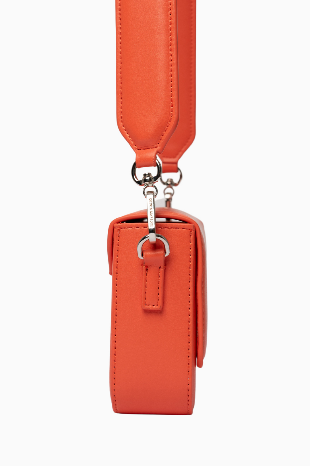 Pantone Orange Vegan Leather Shoulder Bag