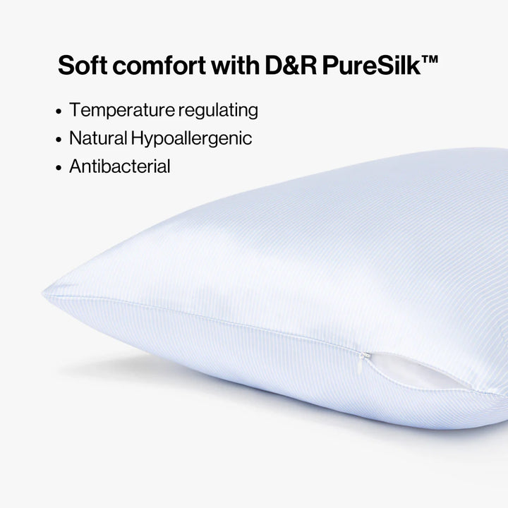 Skin Recovering Pillowcase from natural Silk in the colour blue
