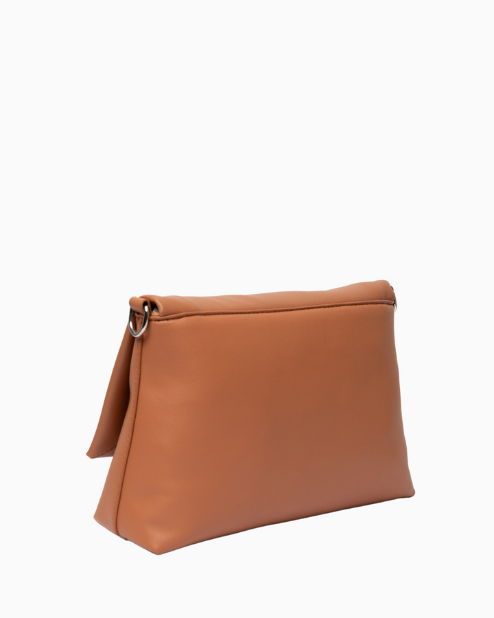 Olivia Brown Vegan Leather Shoulder Bag