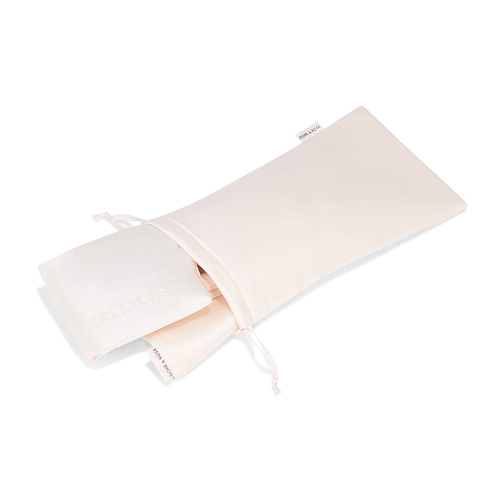 Pouch din mătase pentru călătorii - roz dechis