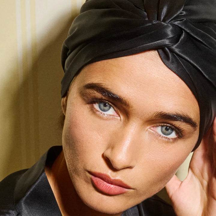 Natural Silk Hair Bonnet – Black