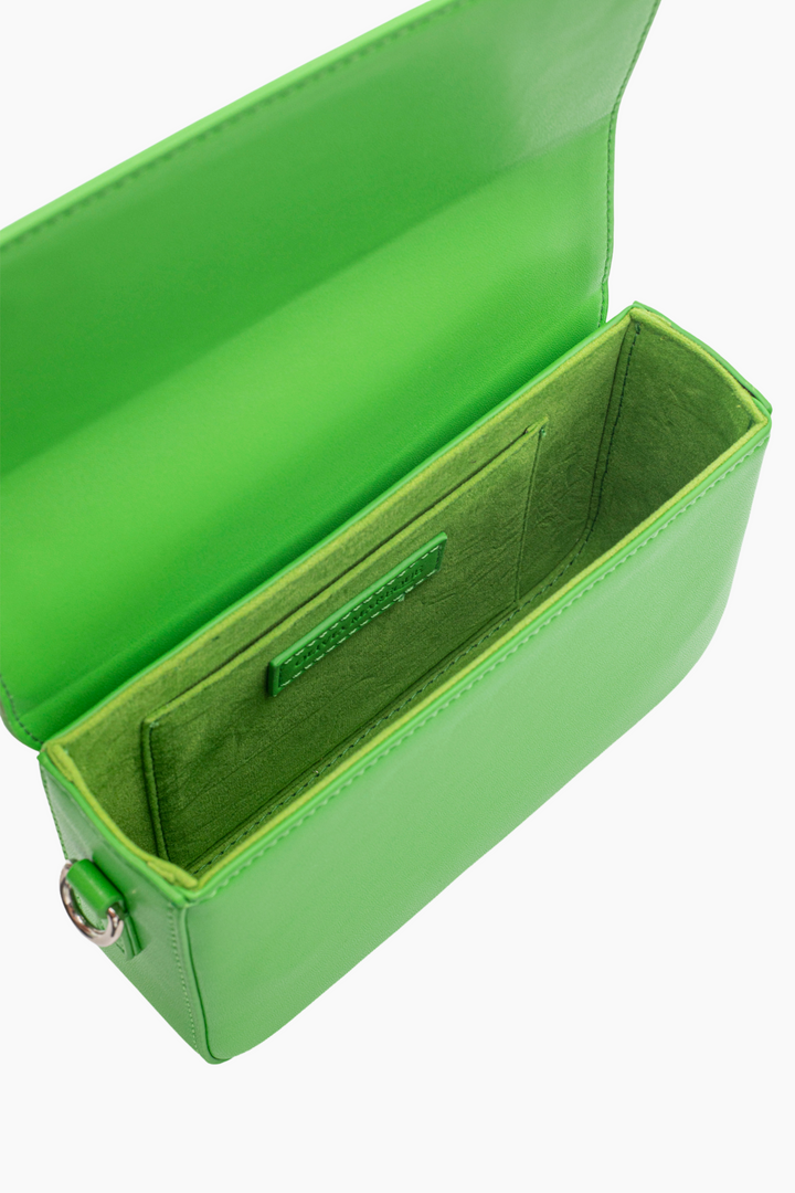 Pantone Forest Green Vegan Leather Shoulder Bag