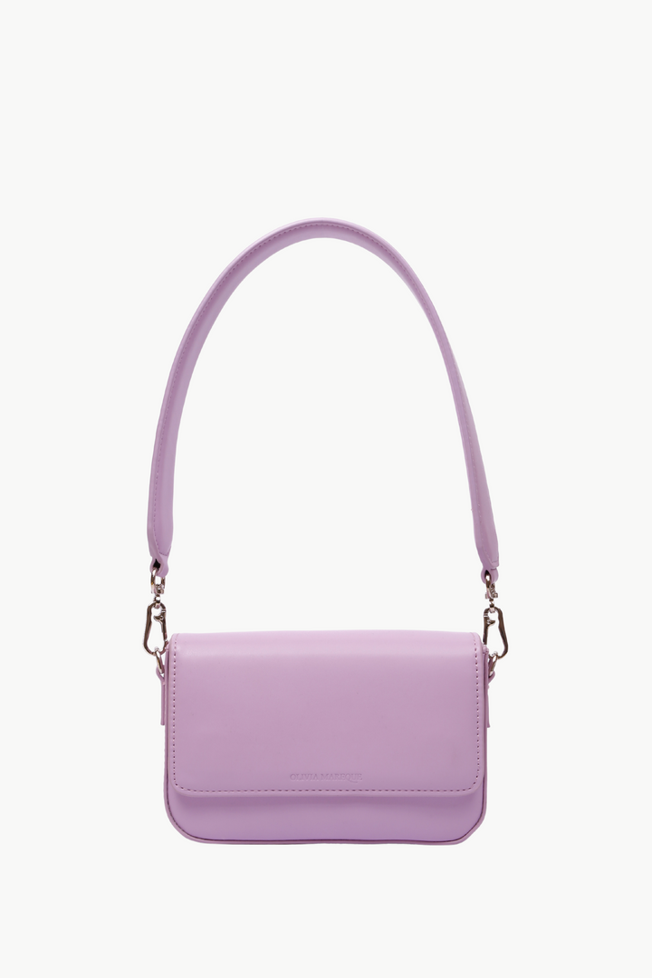 Pantone Lilac Vegan Leather Shoulder Bag