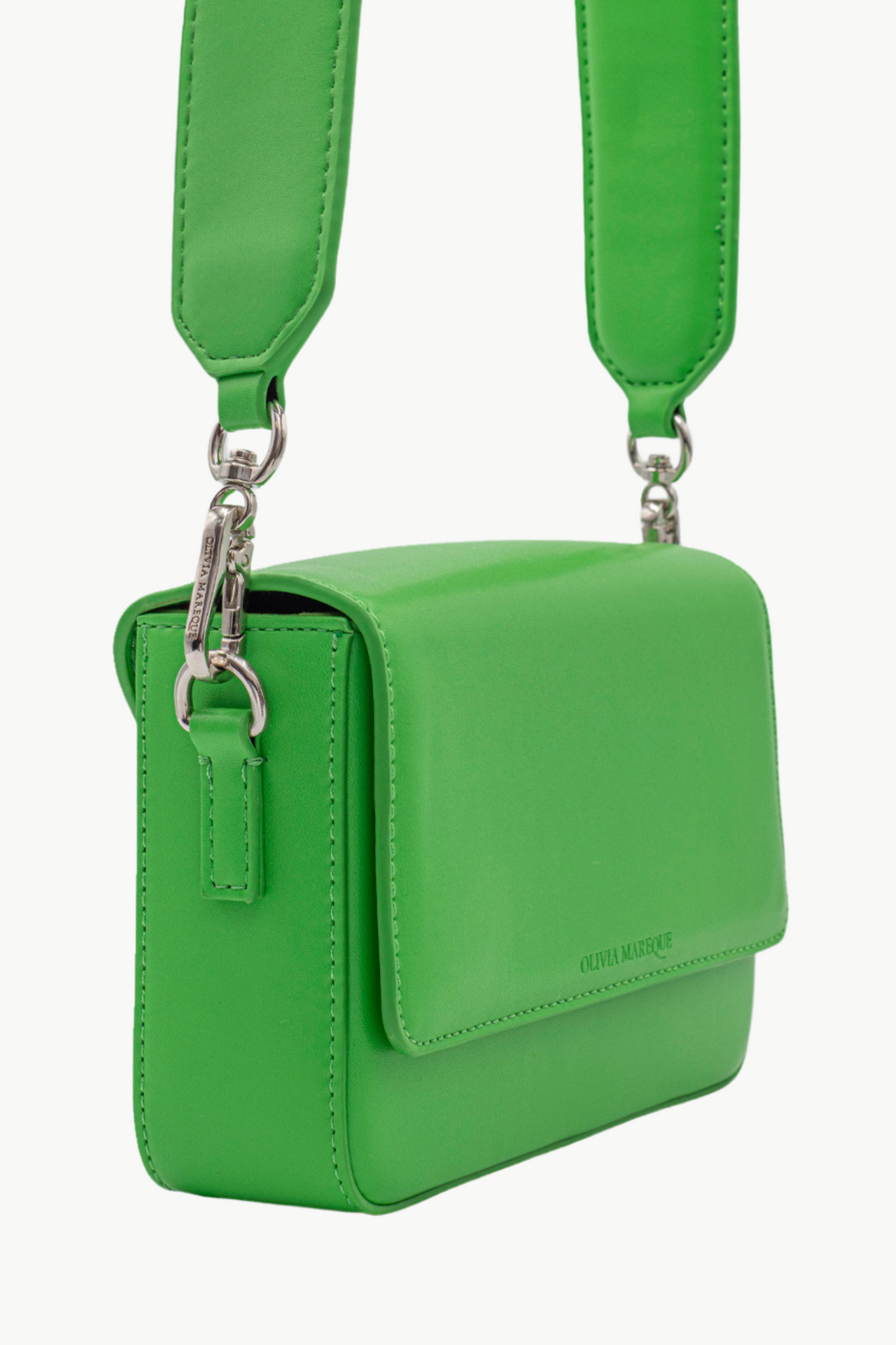 Pantone Forest Green Vegan Leather Shoulder Bag