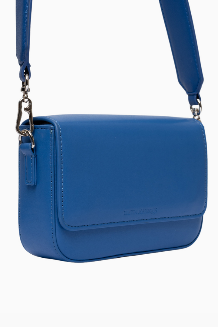 Pantone Dark Blue Vegan Leather Shoulder Bag