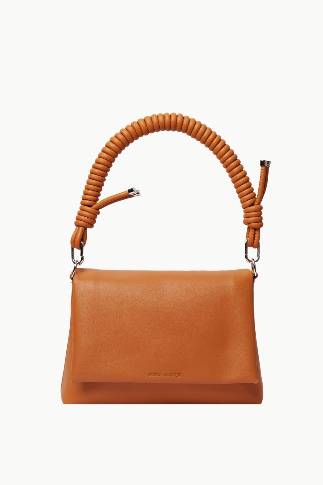 Olivia Brown Vegan Leather Shoulder Bag