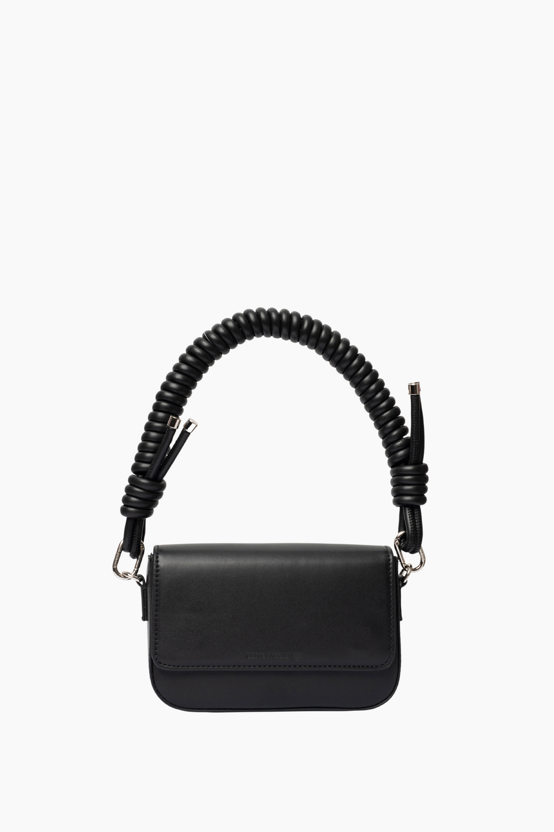 Pantone Black Vegan Leather Shoulder Bag