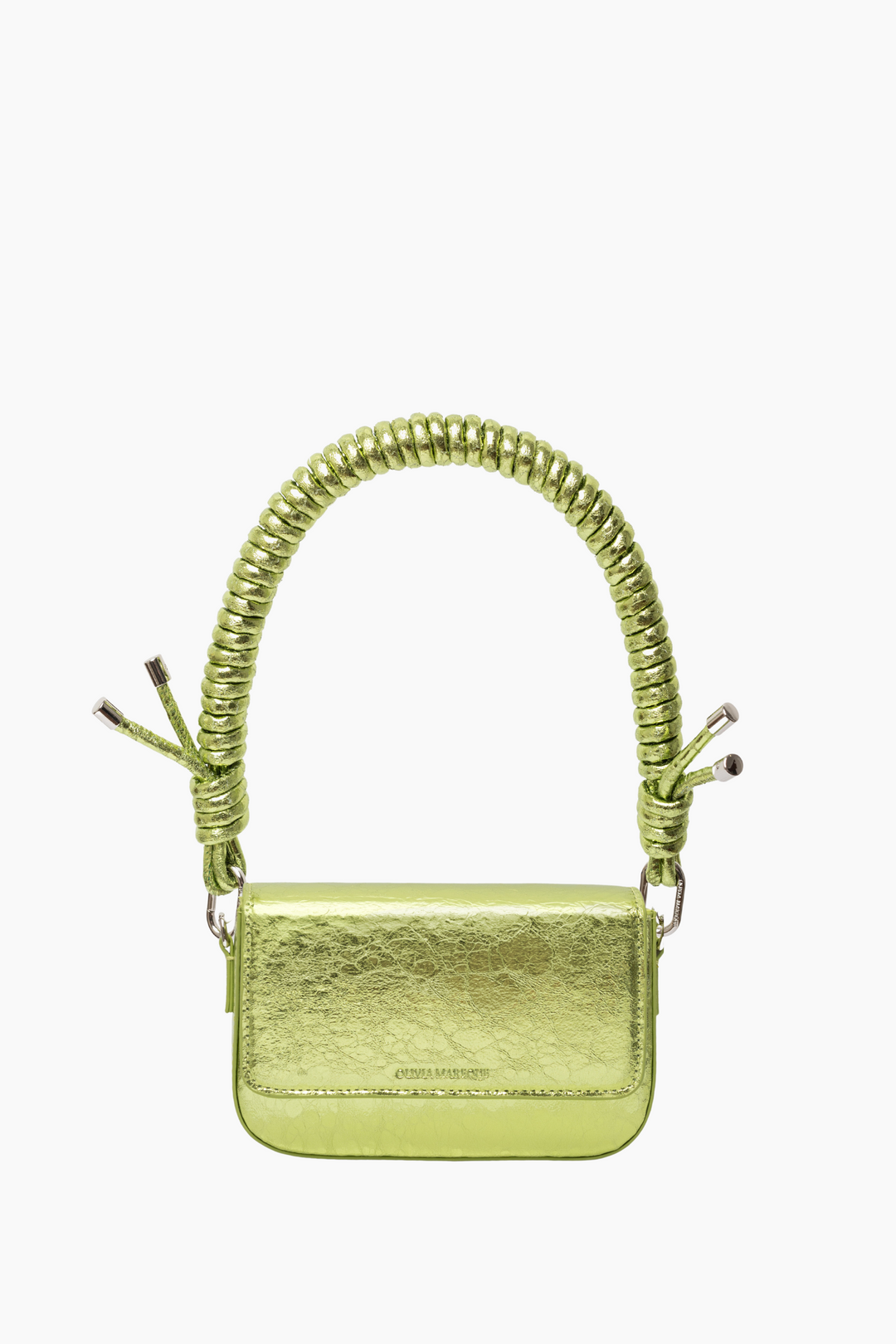 Pantone Metallic Green Vegan Leather Shoulder Bag