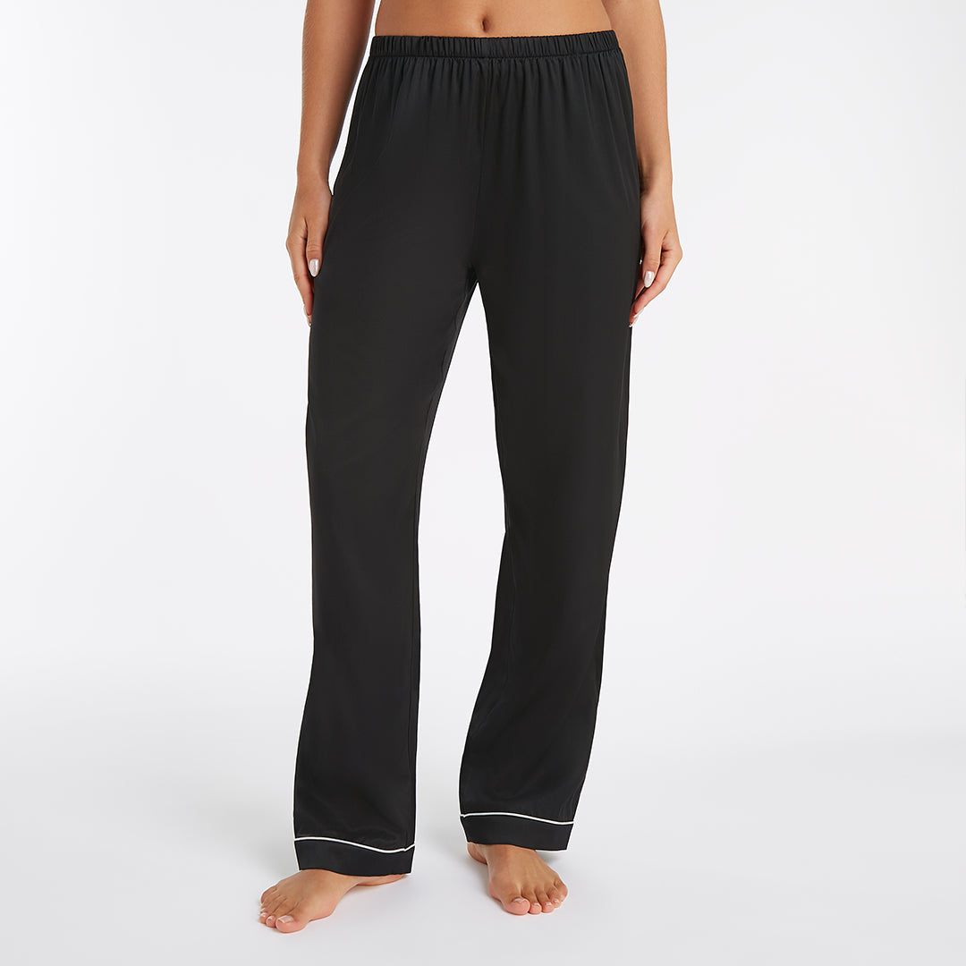 Silk Pajama Long Sleeve - Black