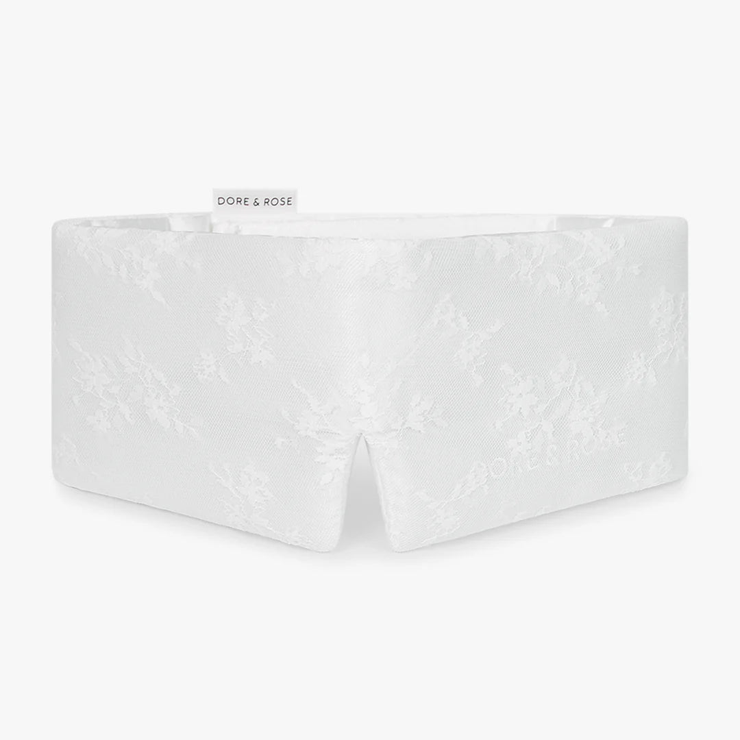 Deep Sleep Mask from natural Silk - white