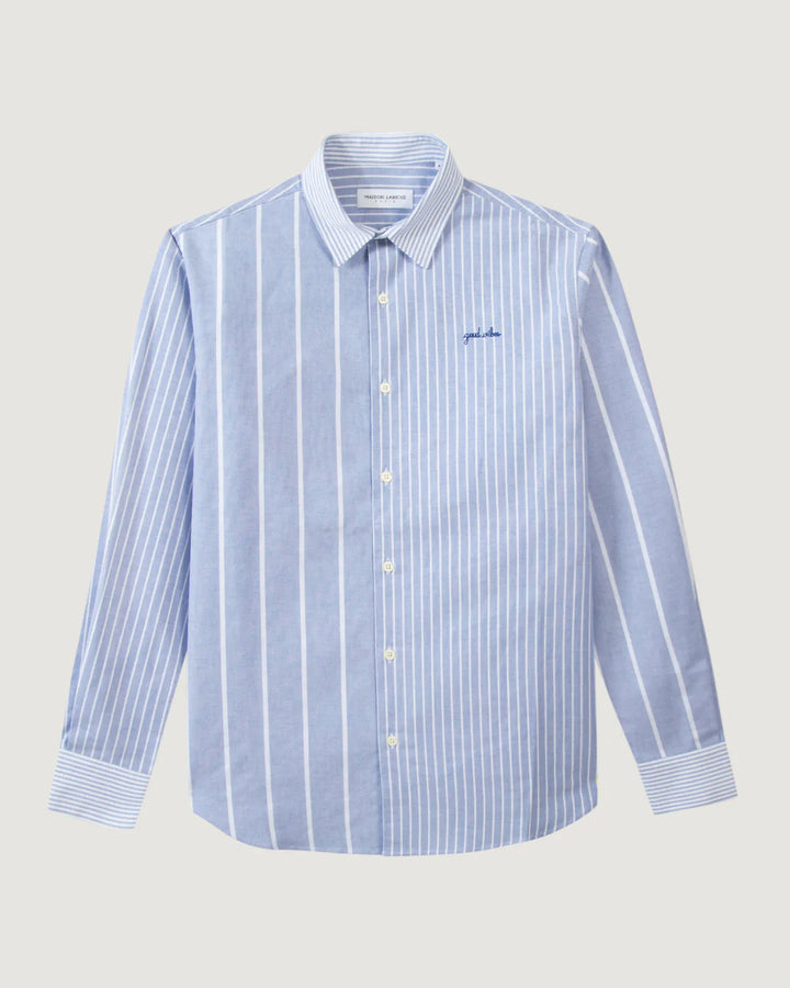Camașă Albastră "Good Vibes" din Bumbac Natural - Maison Labiche