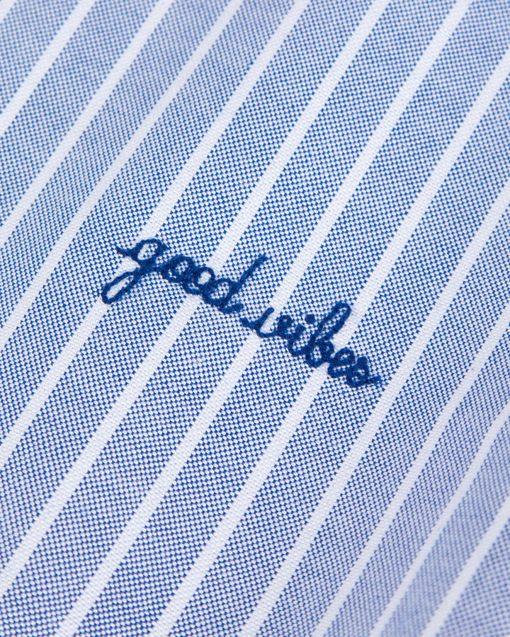 Camașă Albastră "Good Vibes" din Bumbac Natural - Maison Labiche