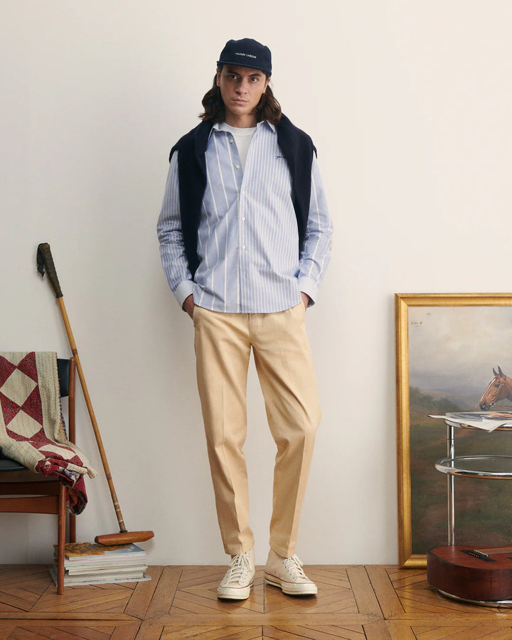 Camașă Albastră "Good Vibes" din Bumbac Natural - Maison Labiche