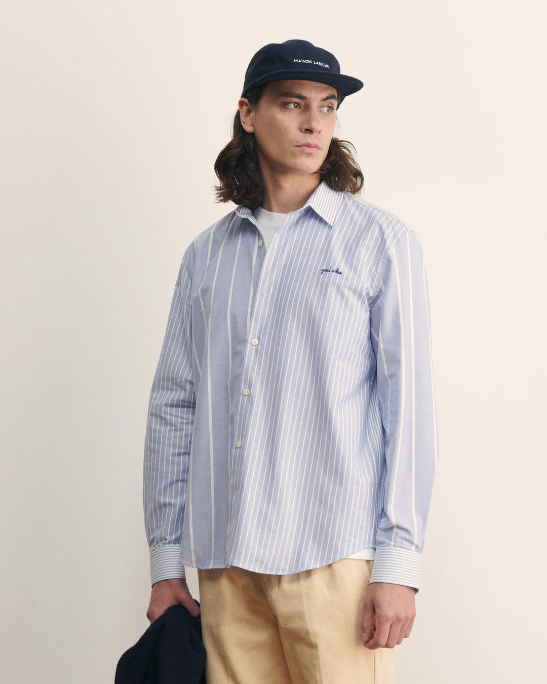 Camașă Albastră "Good Vibes" din Bumbac Natural - Maison Labiche