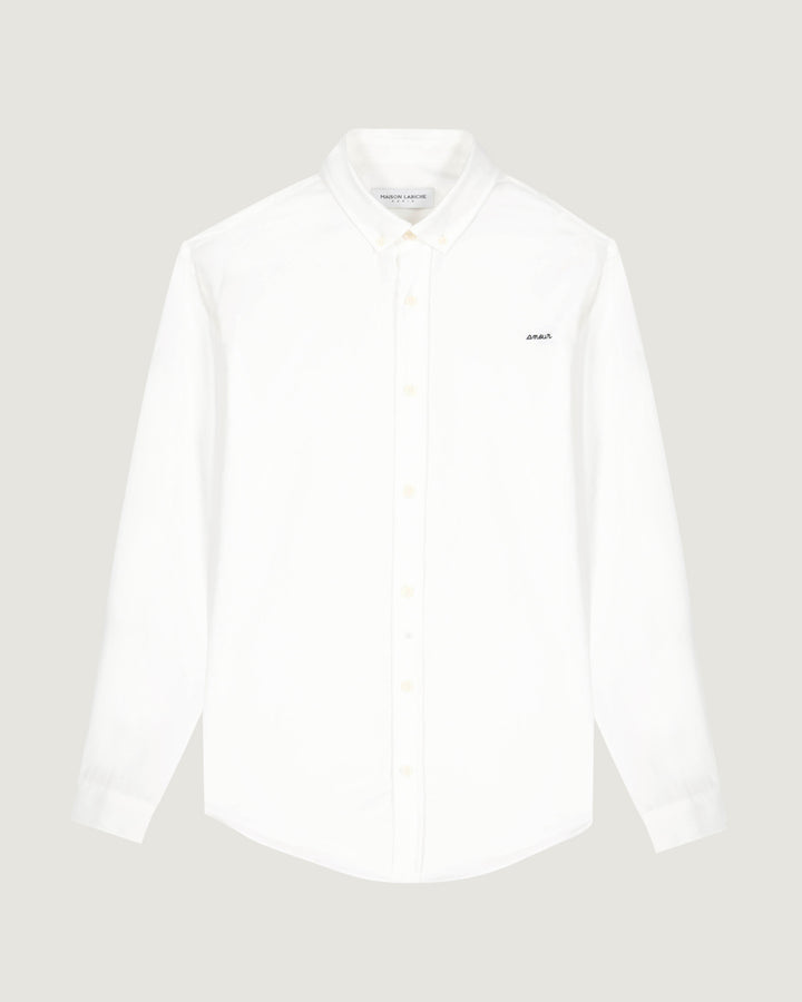 Camașă Albă "Amour" din Bumbac Natural - Maison Labiche
