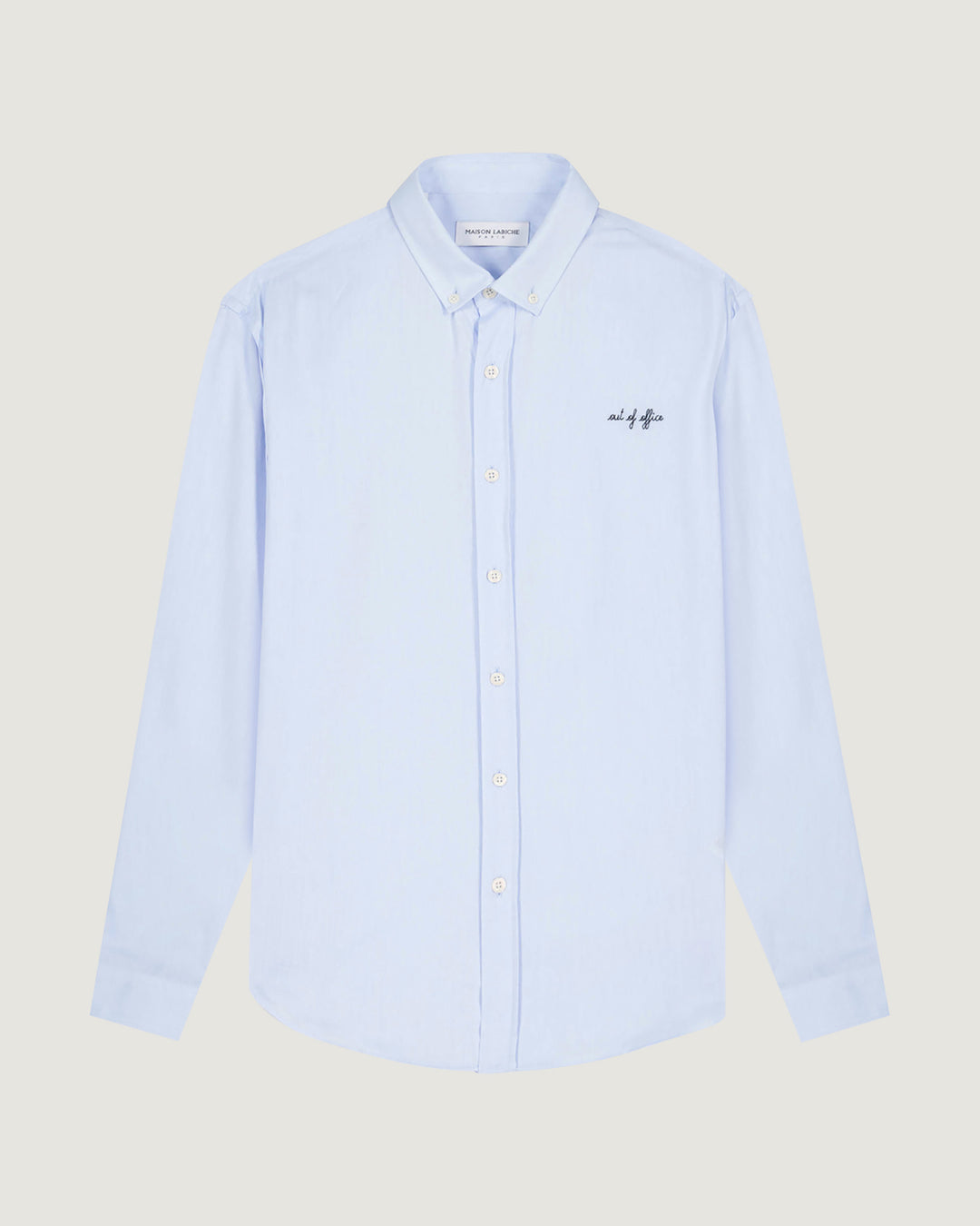 Malesherbes Out of Office Sky Blue Shirt made from natural cotton