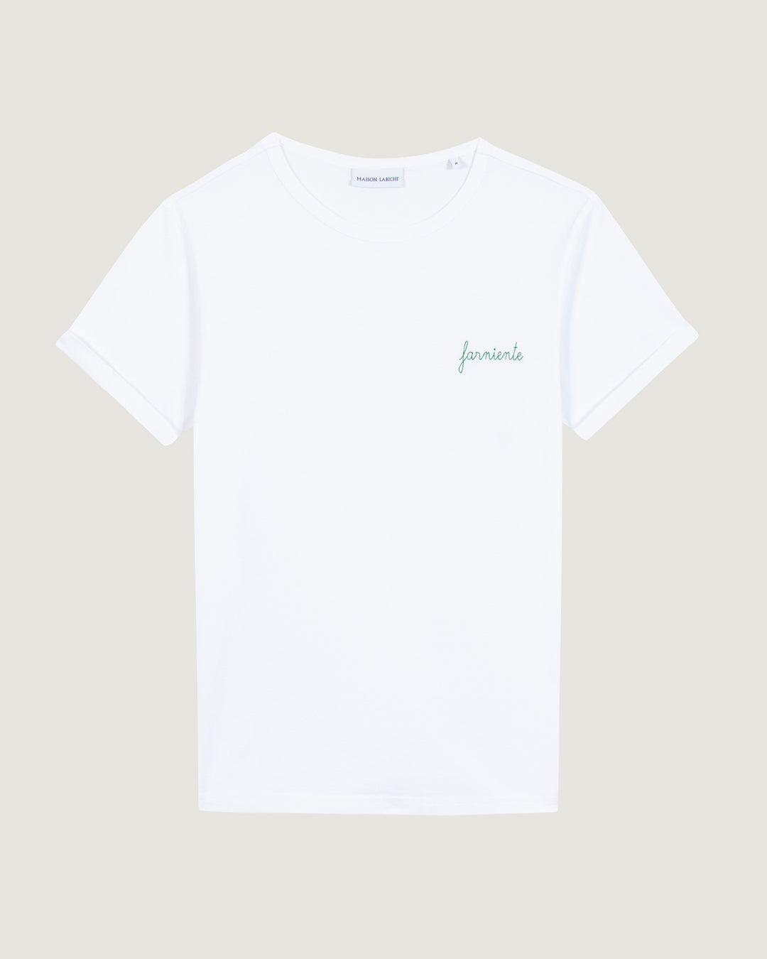 Poitou Farniente White T-shit made from natural cotton