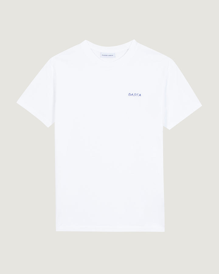 Popincourt Basta white T-shit made from natural cotton