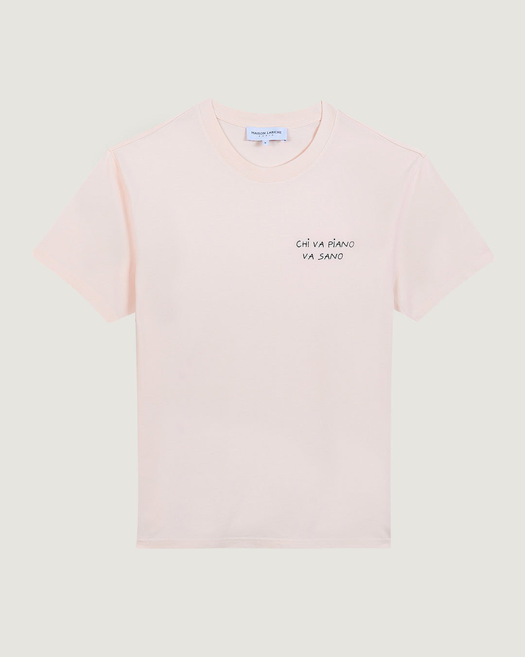 Popincourt Chi Va Piano Light Pink T-shit made from natural cotton