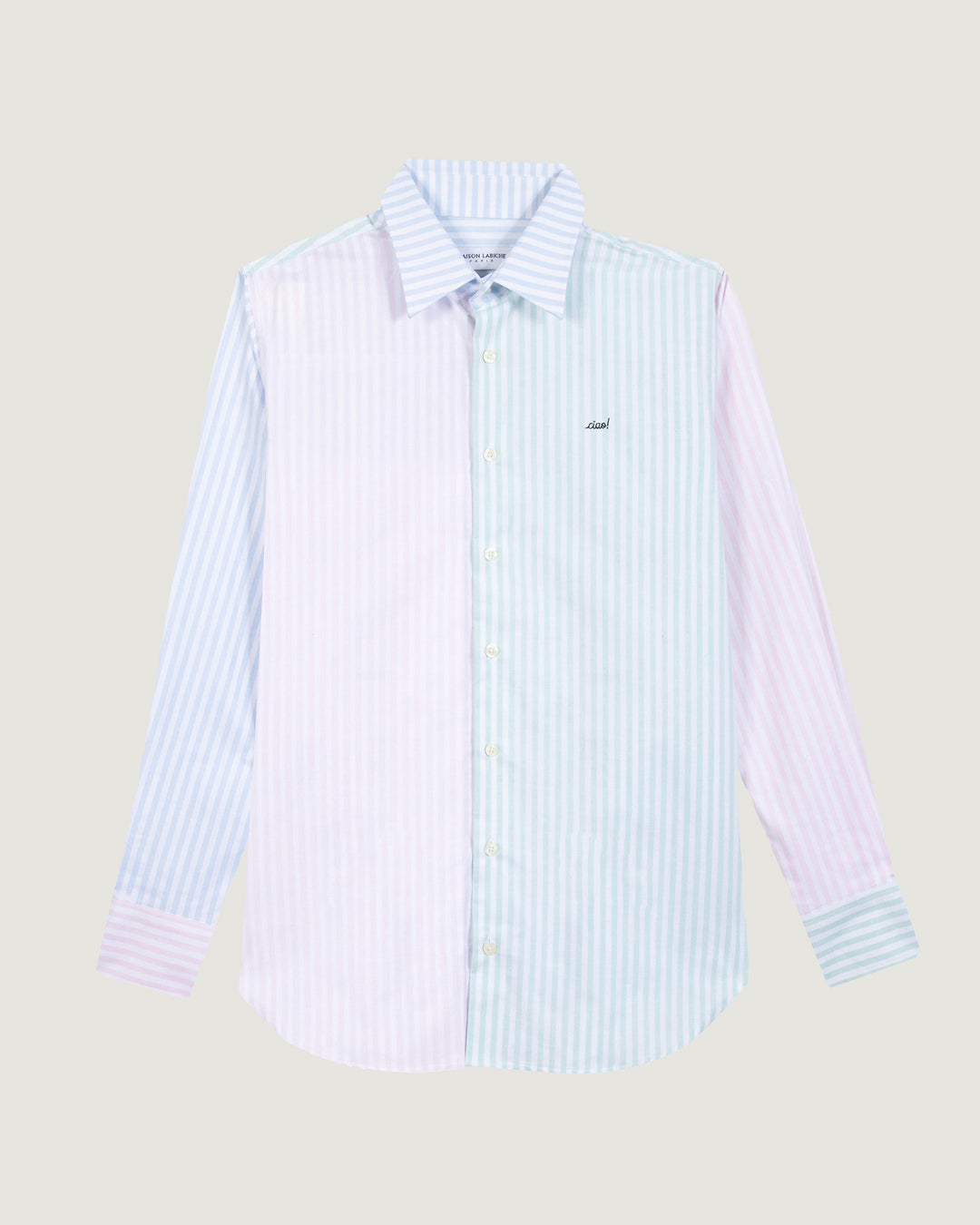 Striped "Ciao" Shirt in Natural Cotton - Maison Labiche