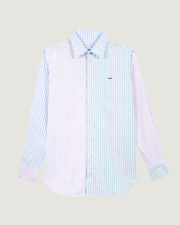 Striped "Ciao" Shirt in Natural Cotton - Maison Labiche