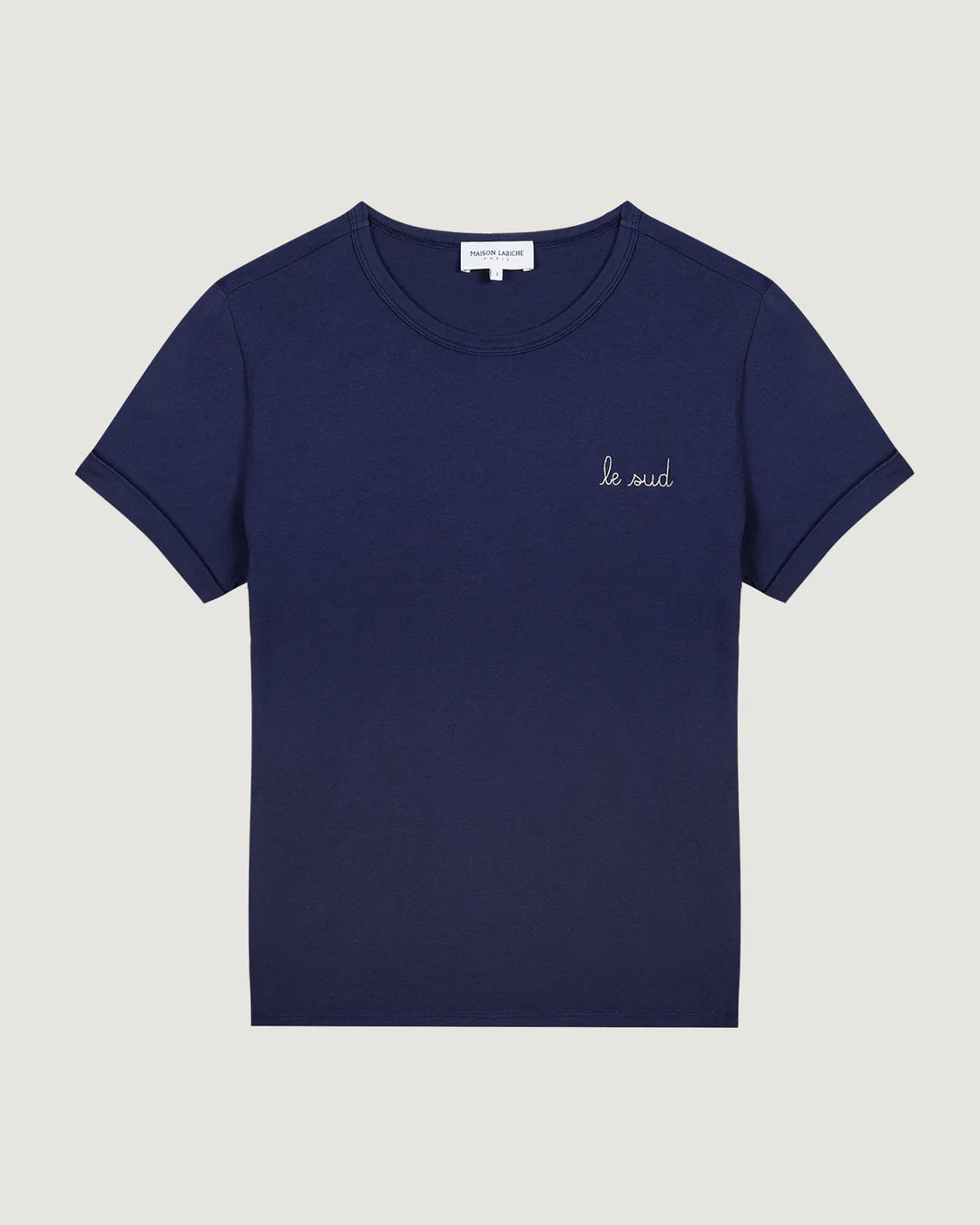 Poitou Le Sud Navy T-shirt made from natural cotton