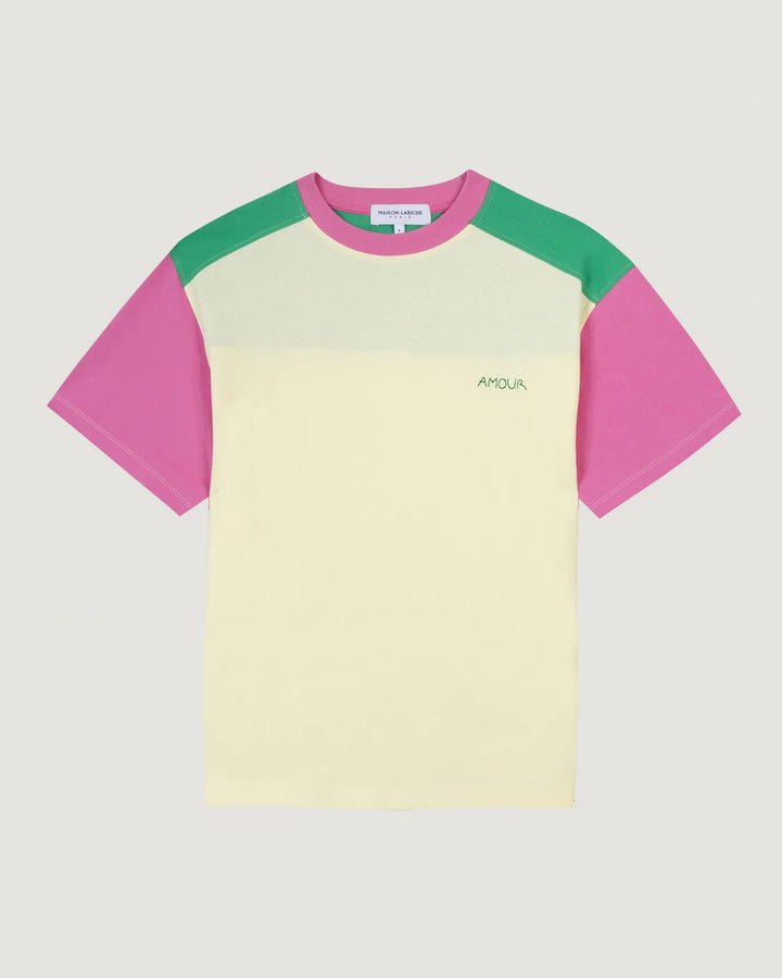 Abel Amour Yellow T-shirt made from natural cotton