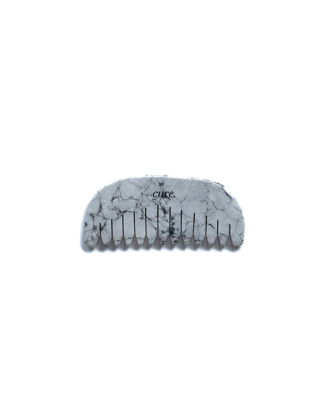 Pieptăne din piatră naturală Howlite Scalp Comb Gua Sha