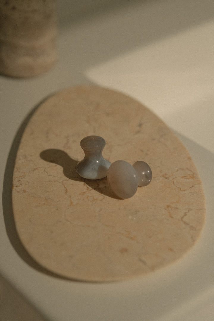 Pietre naturale Agate Mushroom Gua Sha de masaj pentru ochi