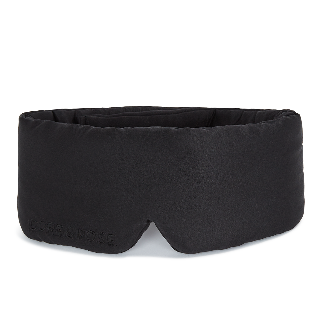 Deep Sleep Mask from natural Silk in the colour black