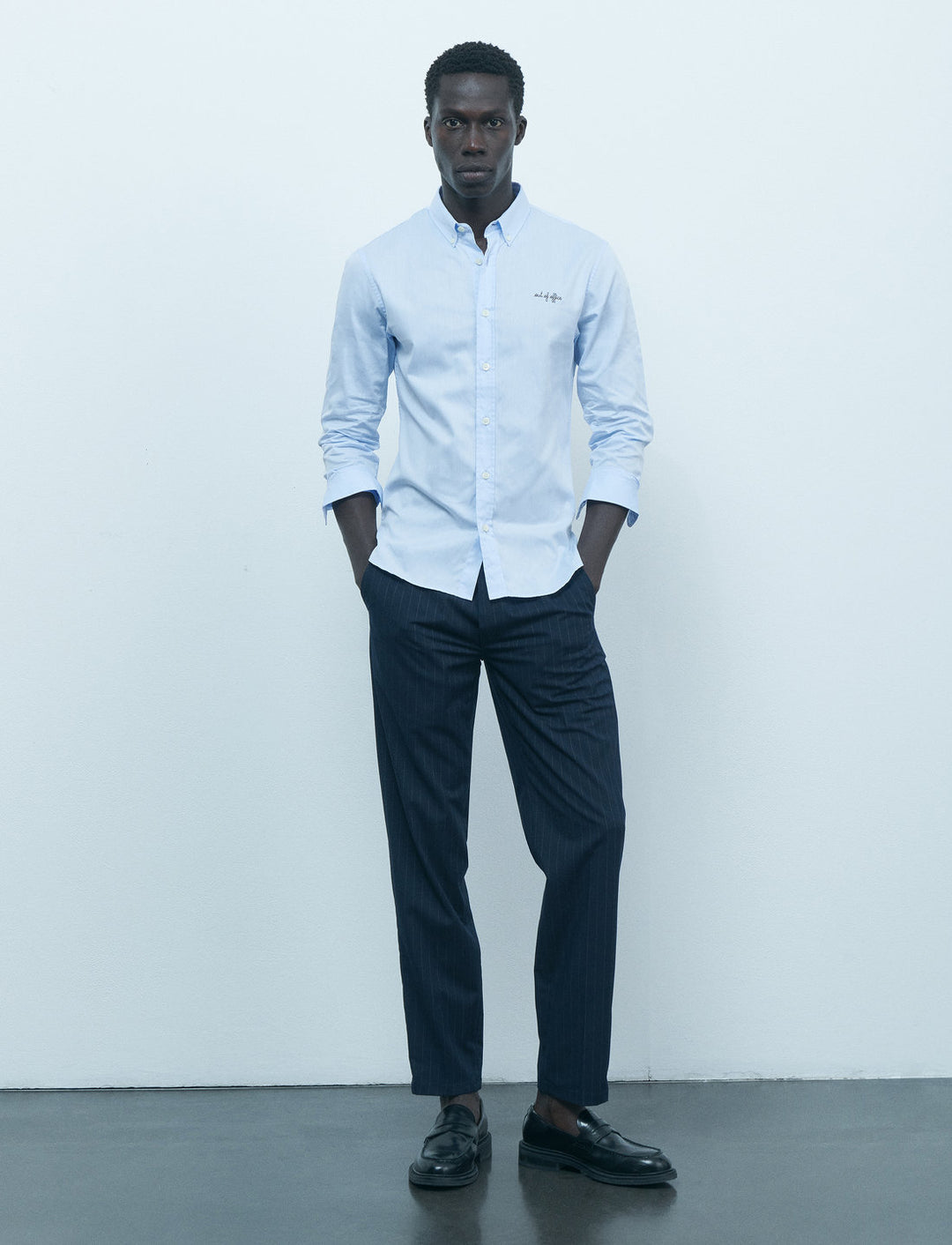 Malesherbes Out of Office Sky Blue Shirt made from natural cotton