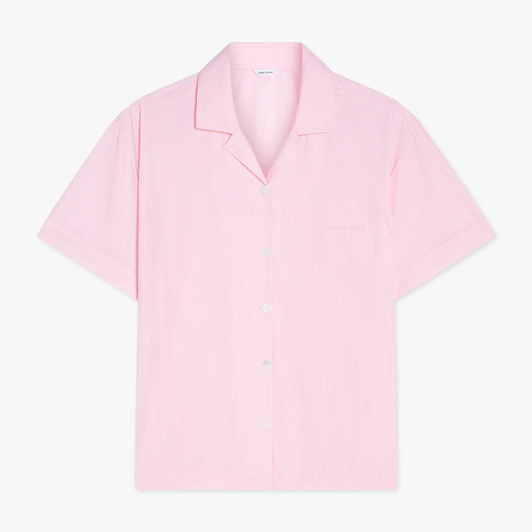 Short-Sleeve Pajama Shirt – Baby Pink