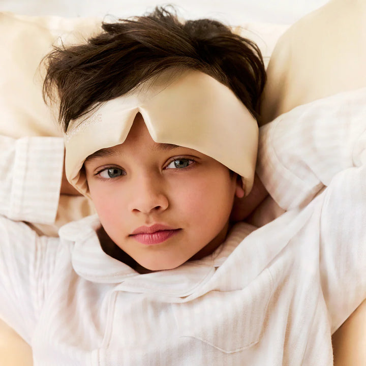 Kids’ Silk Deep Sleep Mask – Champagne