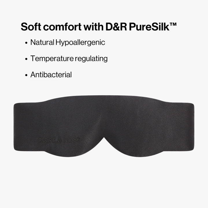 Deep Sleep Mask from natural Silk - striped pink