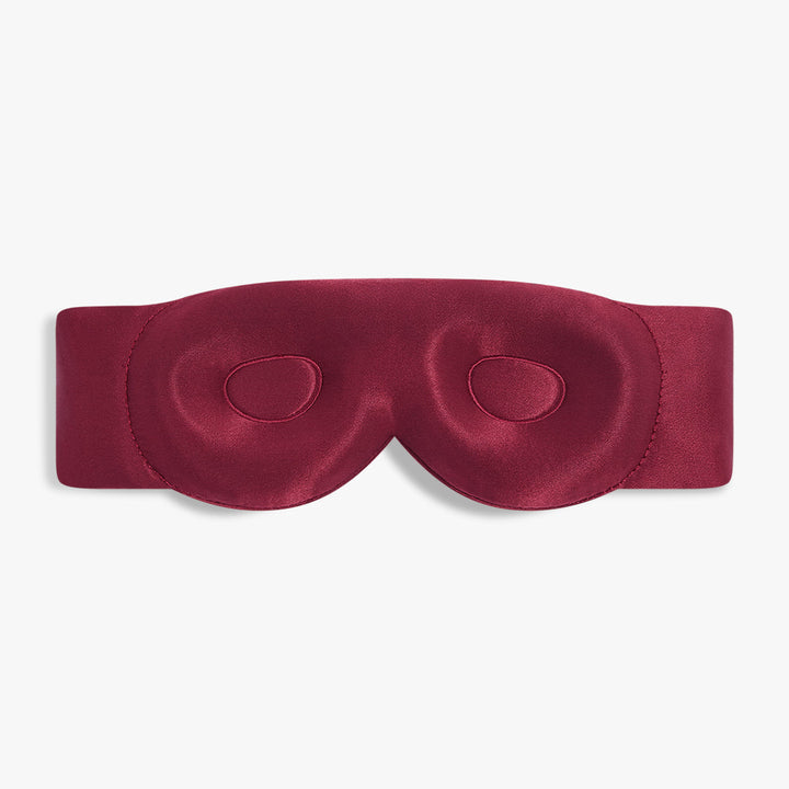 Deep Sleep Mask from natural Silk - striped pink