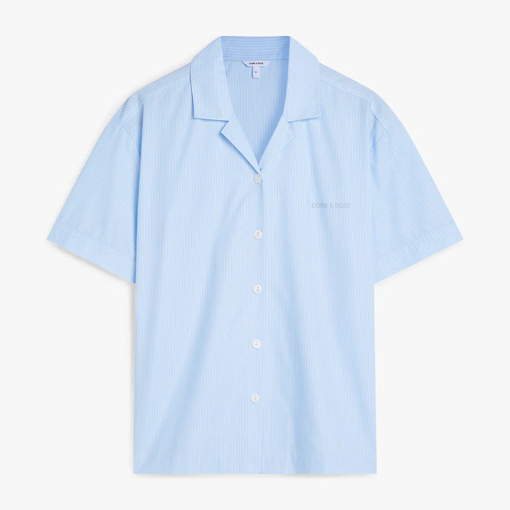 Short-Sleeve Pajama Shirt – Baby Blue