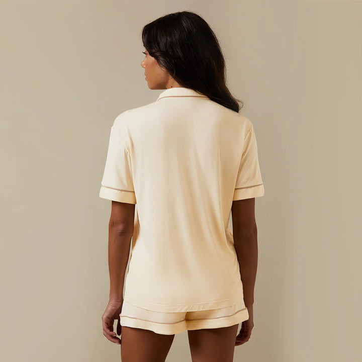 Pijamale din modal cu Mâneci scurte - Bej