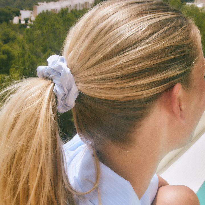 Set scrunchies de mătase Striped