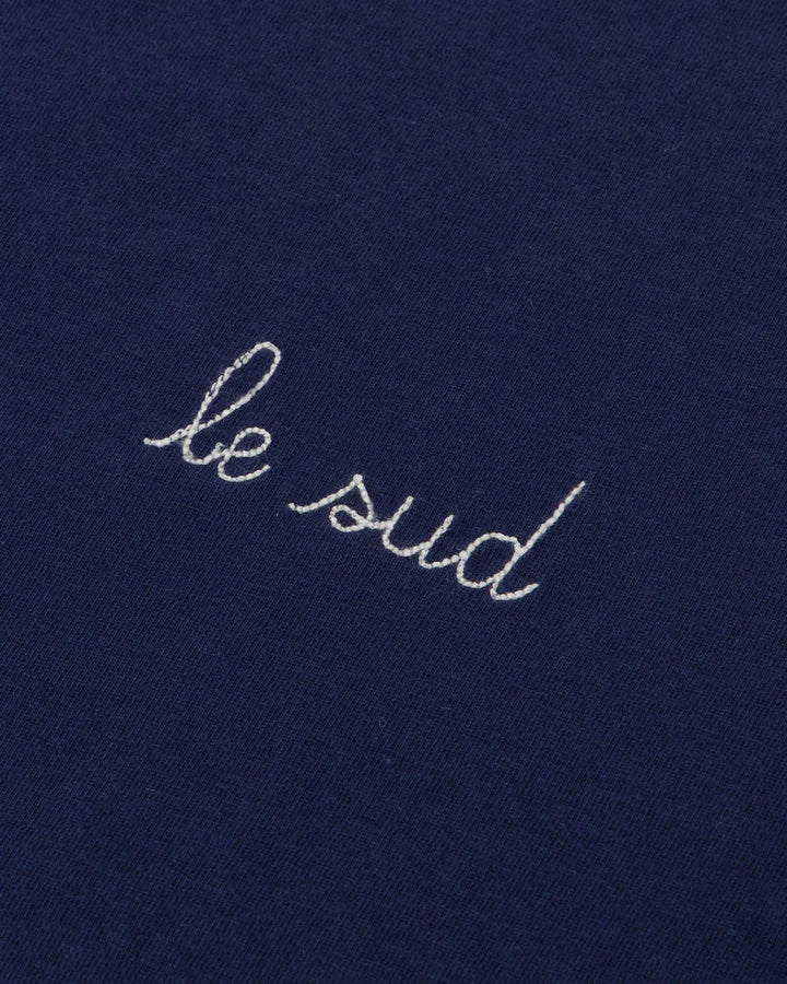 Poitou Le Sud Navy T-shirt made from natural cotton
