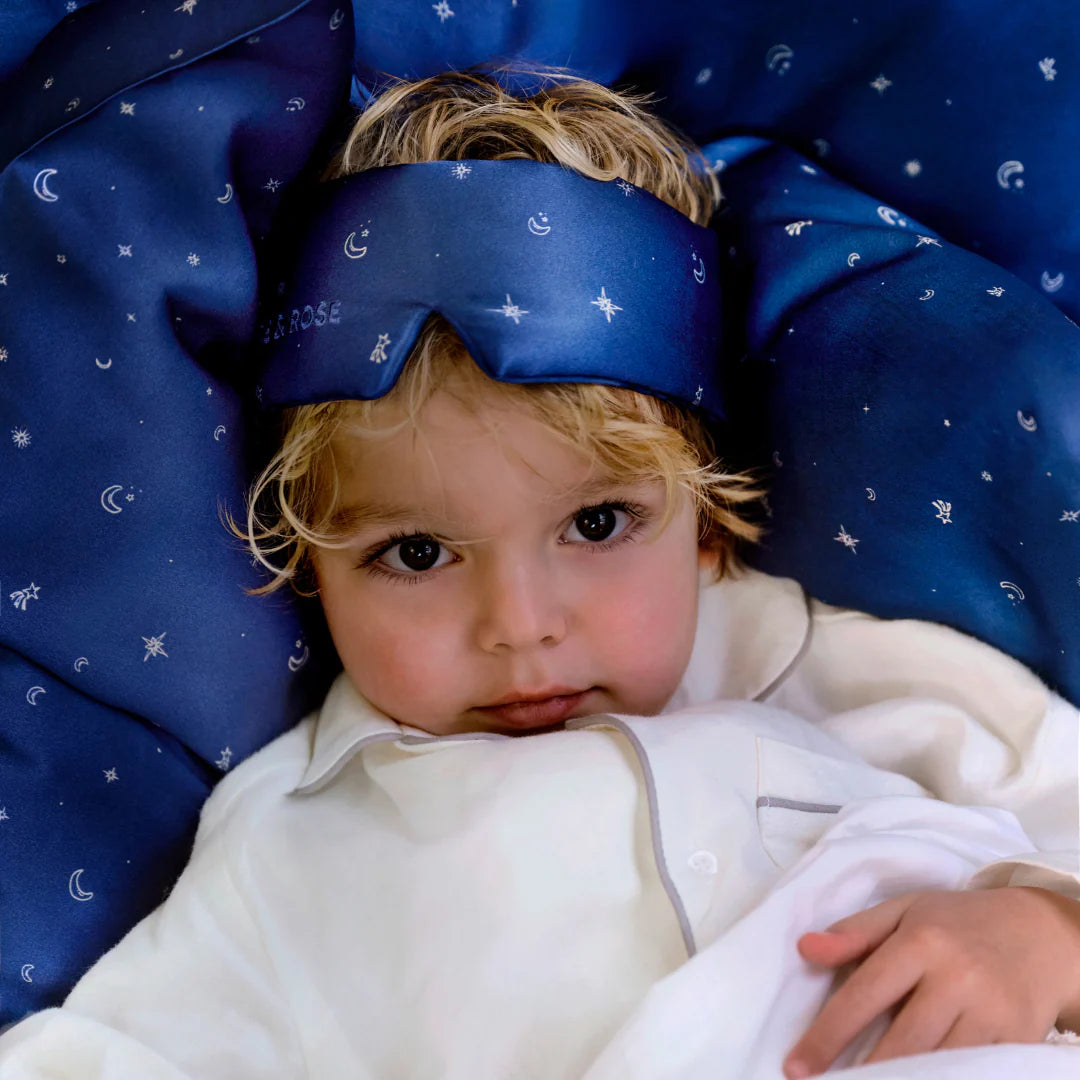 Kids’ Silk Deep Sleep Mask – Dark Blue