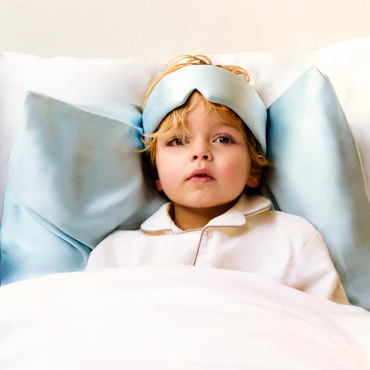 Kids’ Silk Deep Sleep Mask – Baby Blue