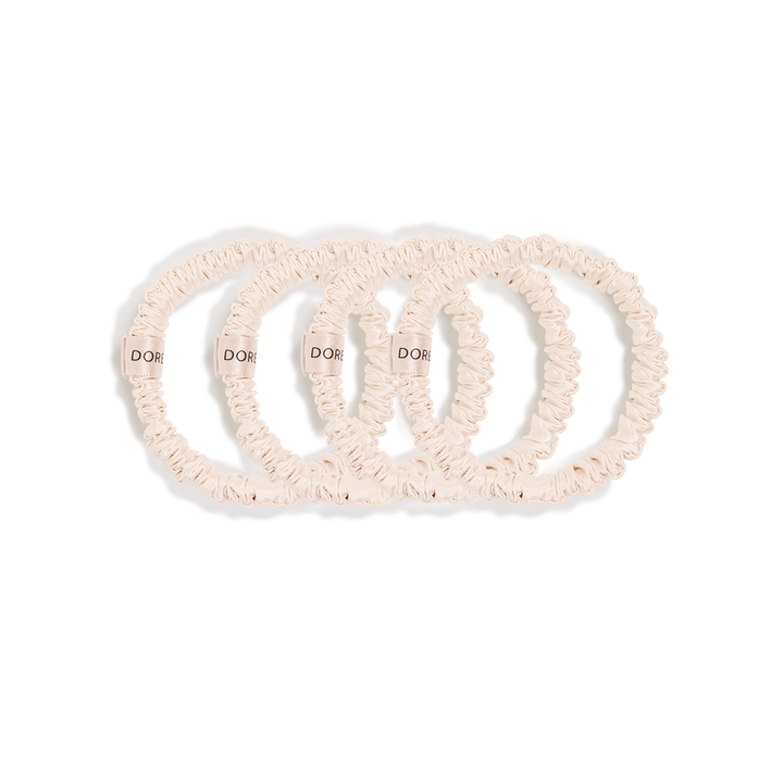 Set of Champagne Silk Scrunchies