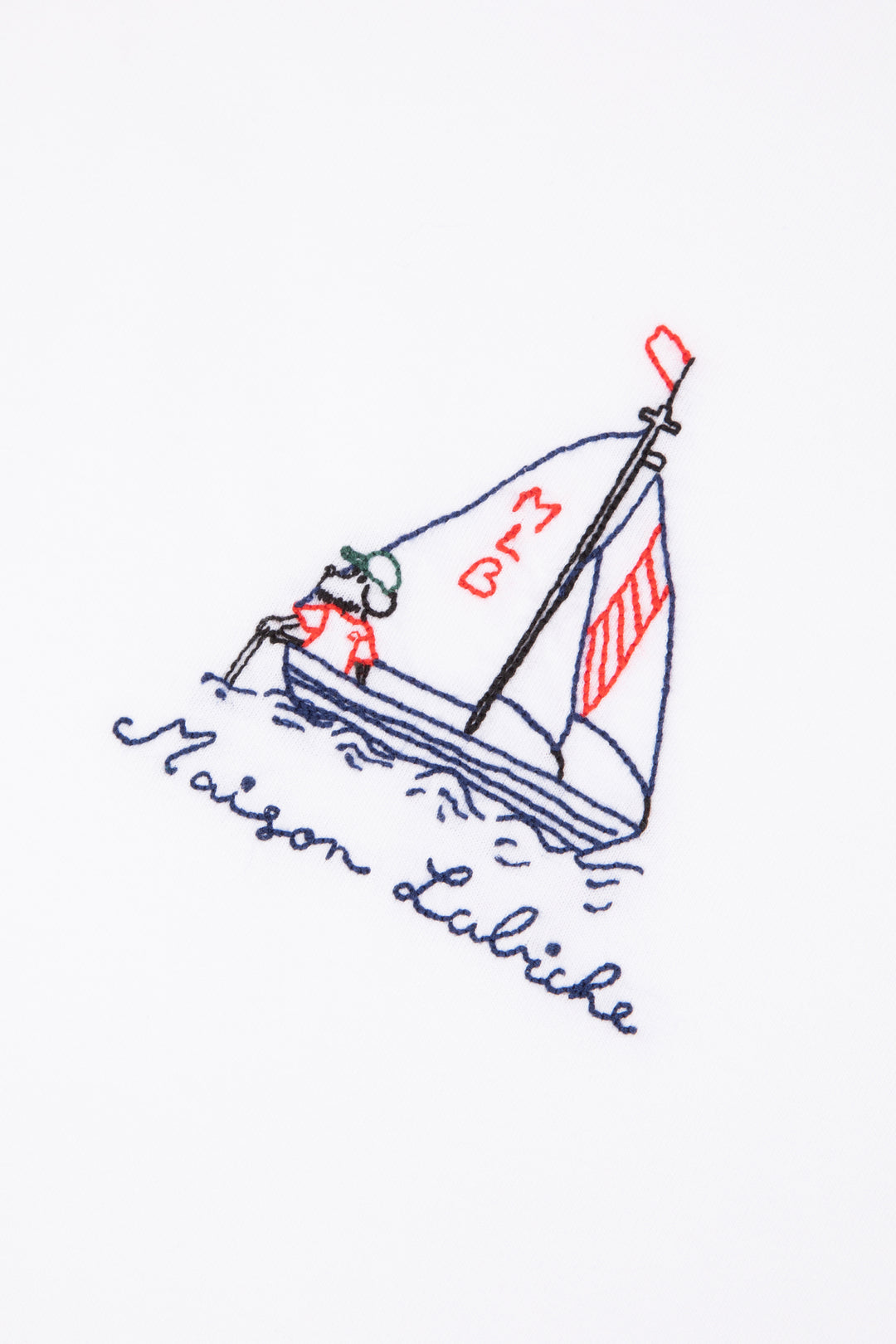 Tricou Alb Sailor Dog din Bumbac