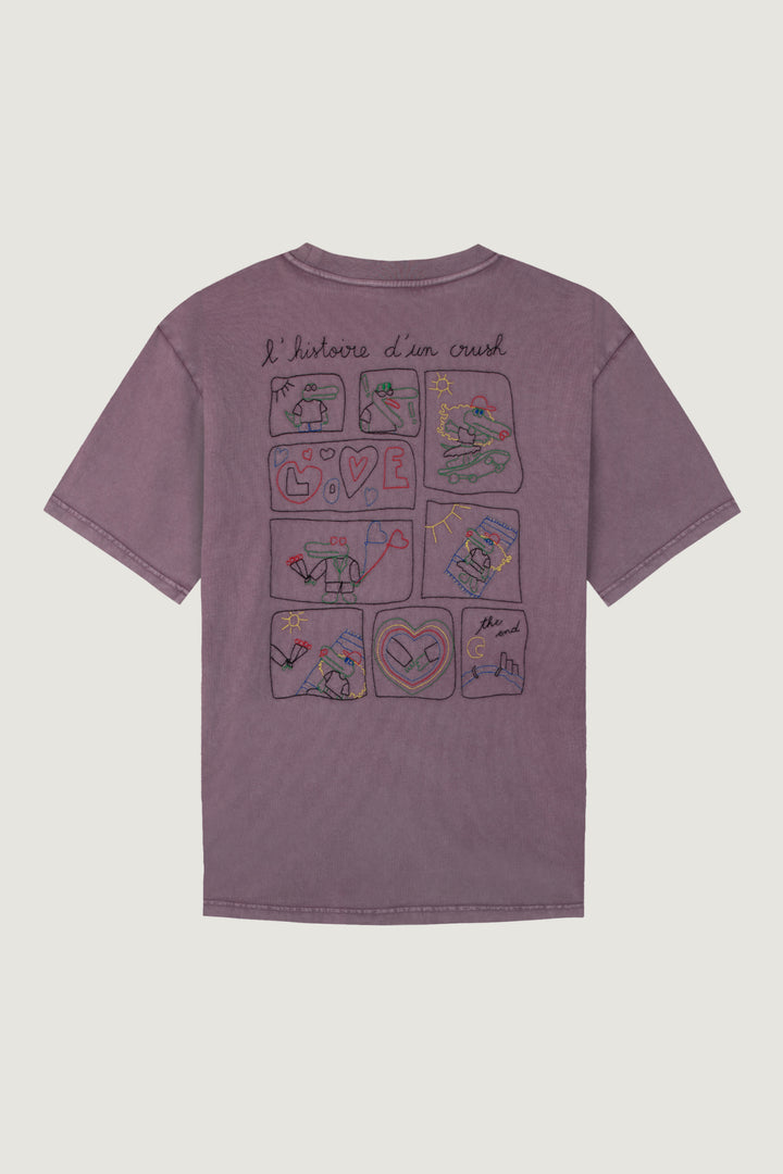 Tricou Violet Croco Crush din Bumbac